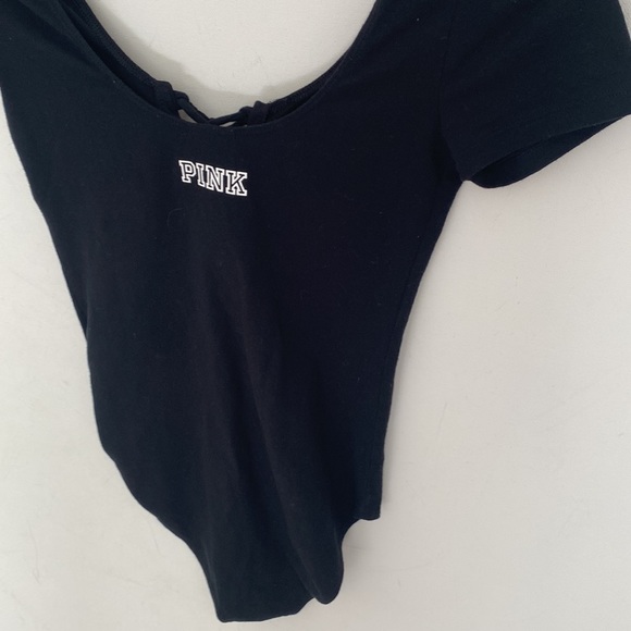 PINK Victoria’s Secret black short-sleeve bodysuit, Size XS - Picture 8 of 9